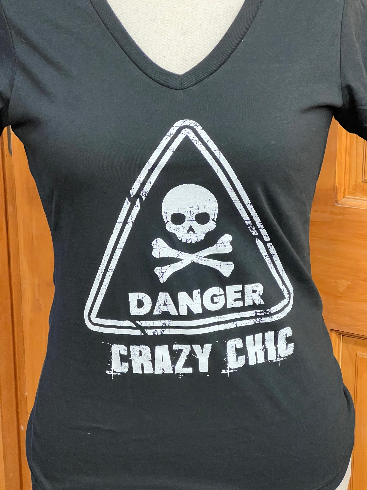 "Danger" V-Neck T-Shirt