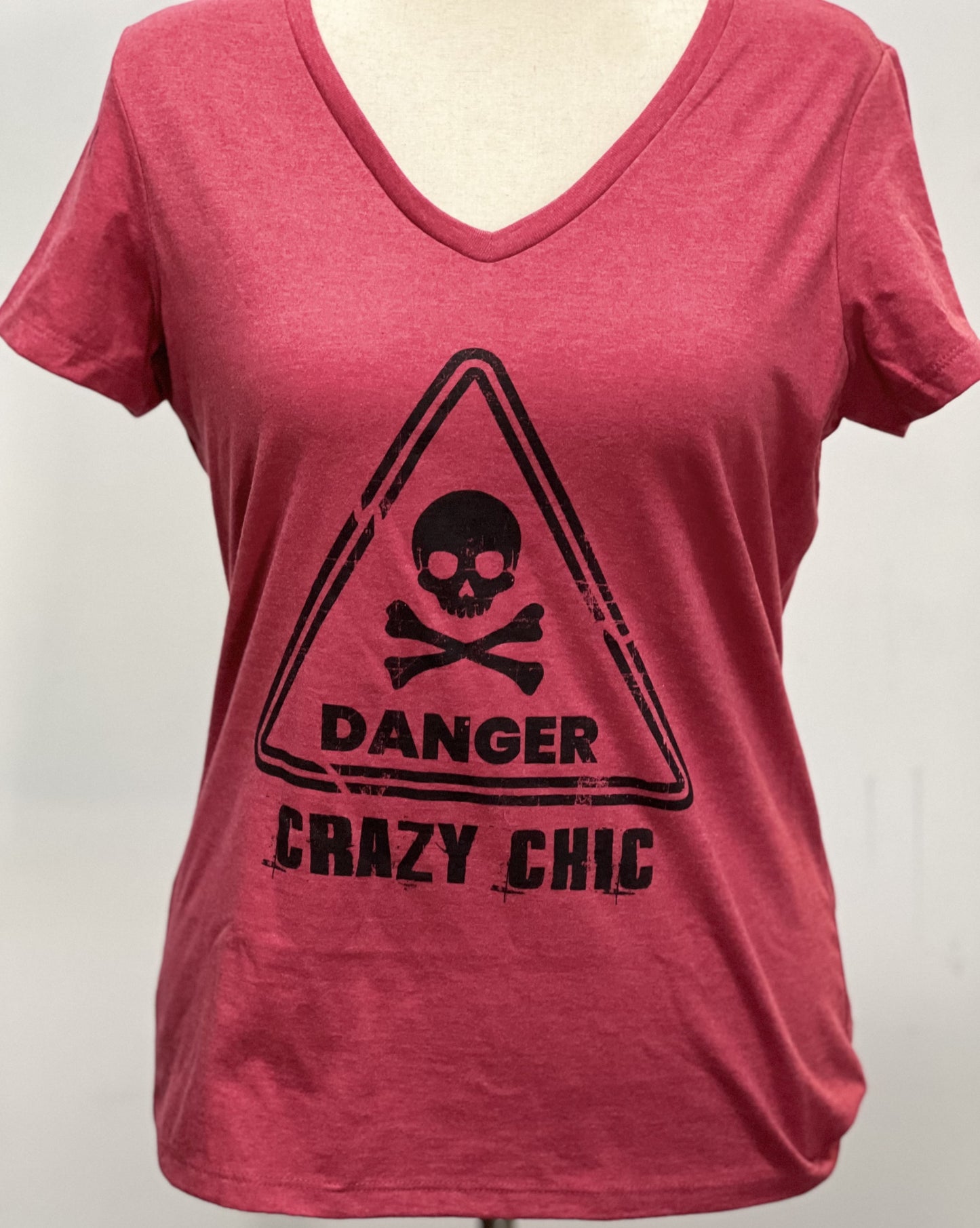 "Danger" V-Neck T-Shirt
