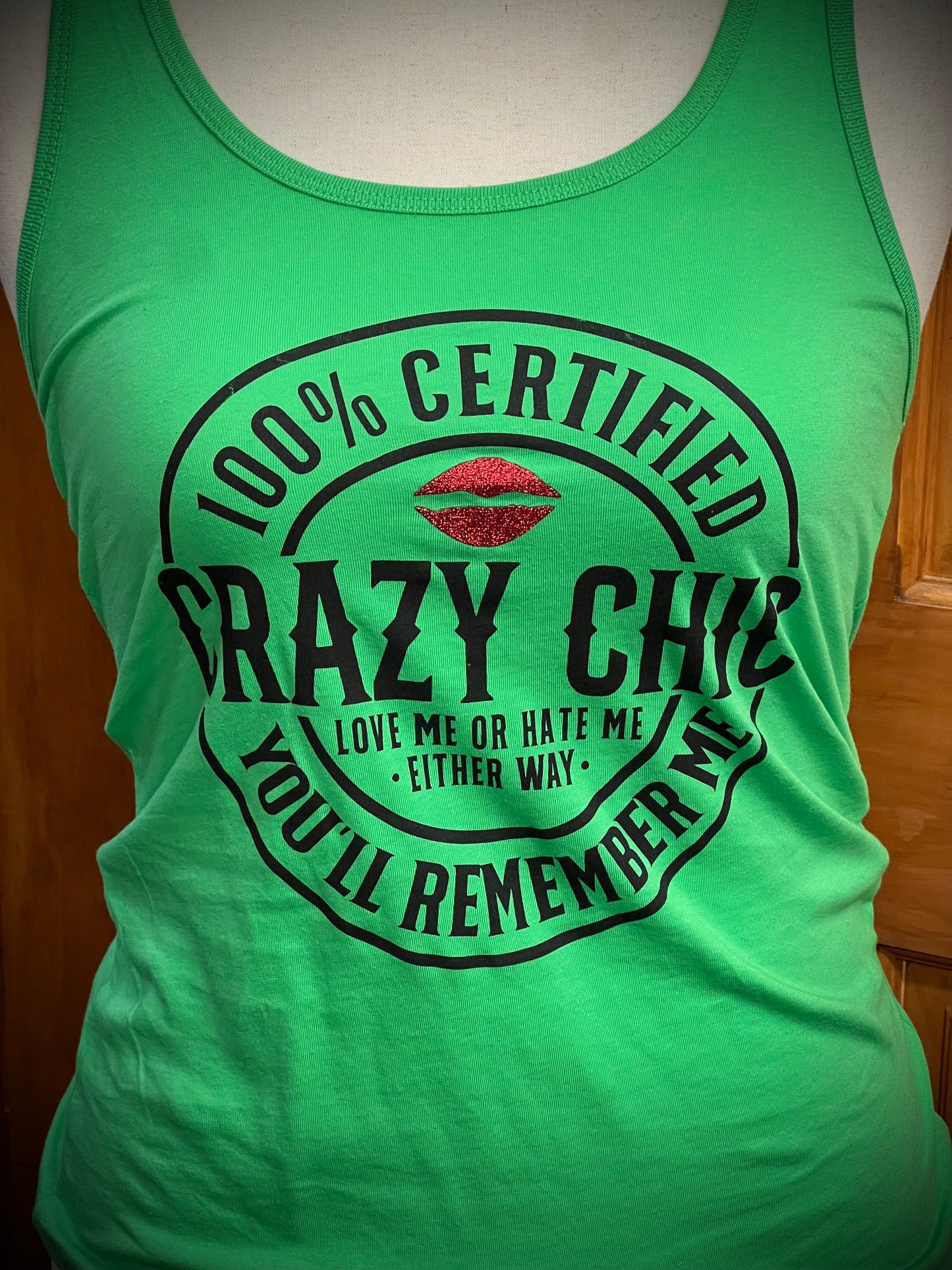 "Love me or Hate me" Circle Design - Bella Racerback Tank