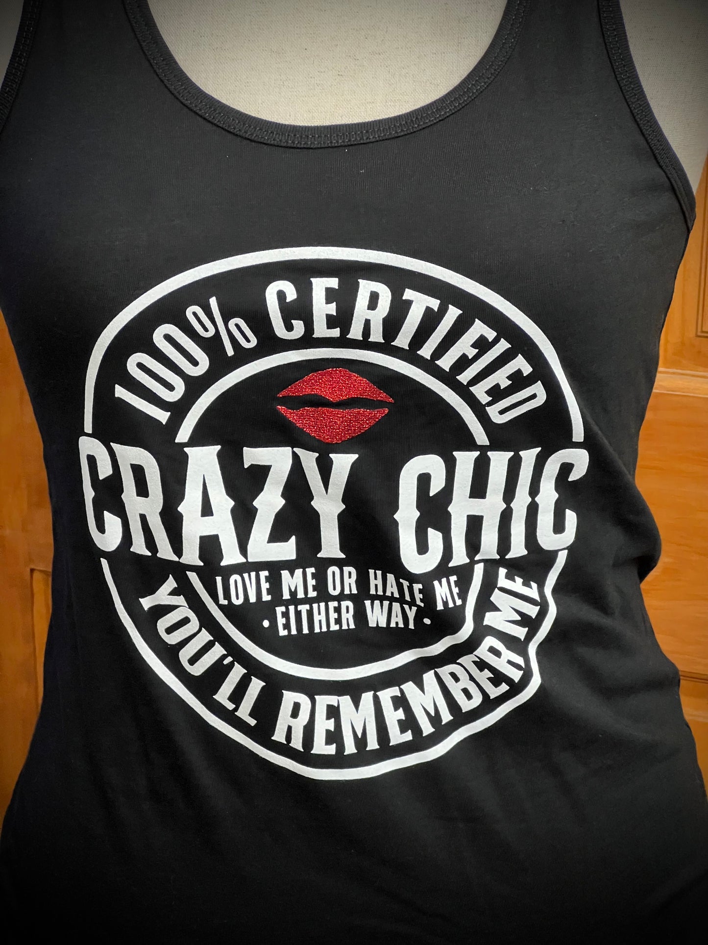 "Love me or Hate me" Circle Design - Bella Racerback Tank