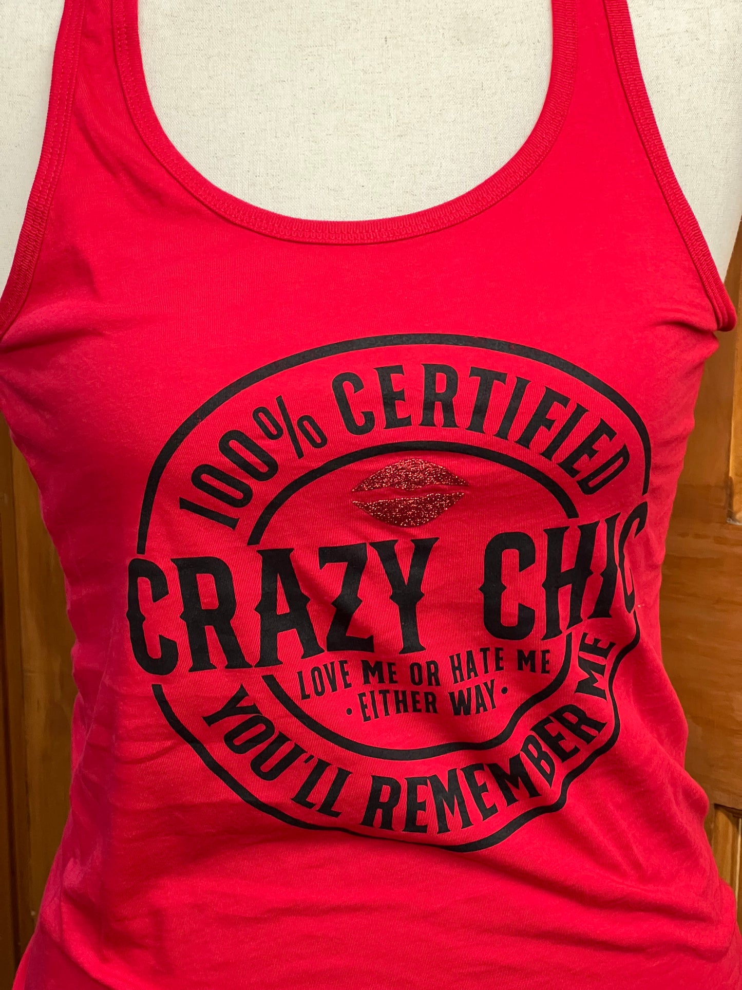 "Love me or Hate me" Circle Design - Bella Racerback Tank