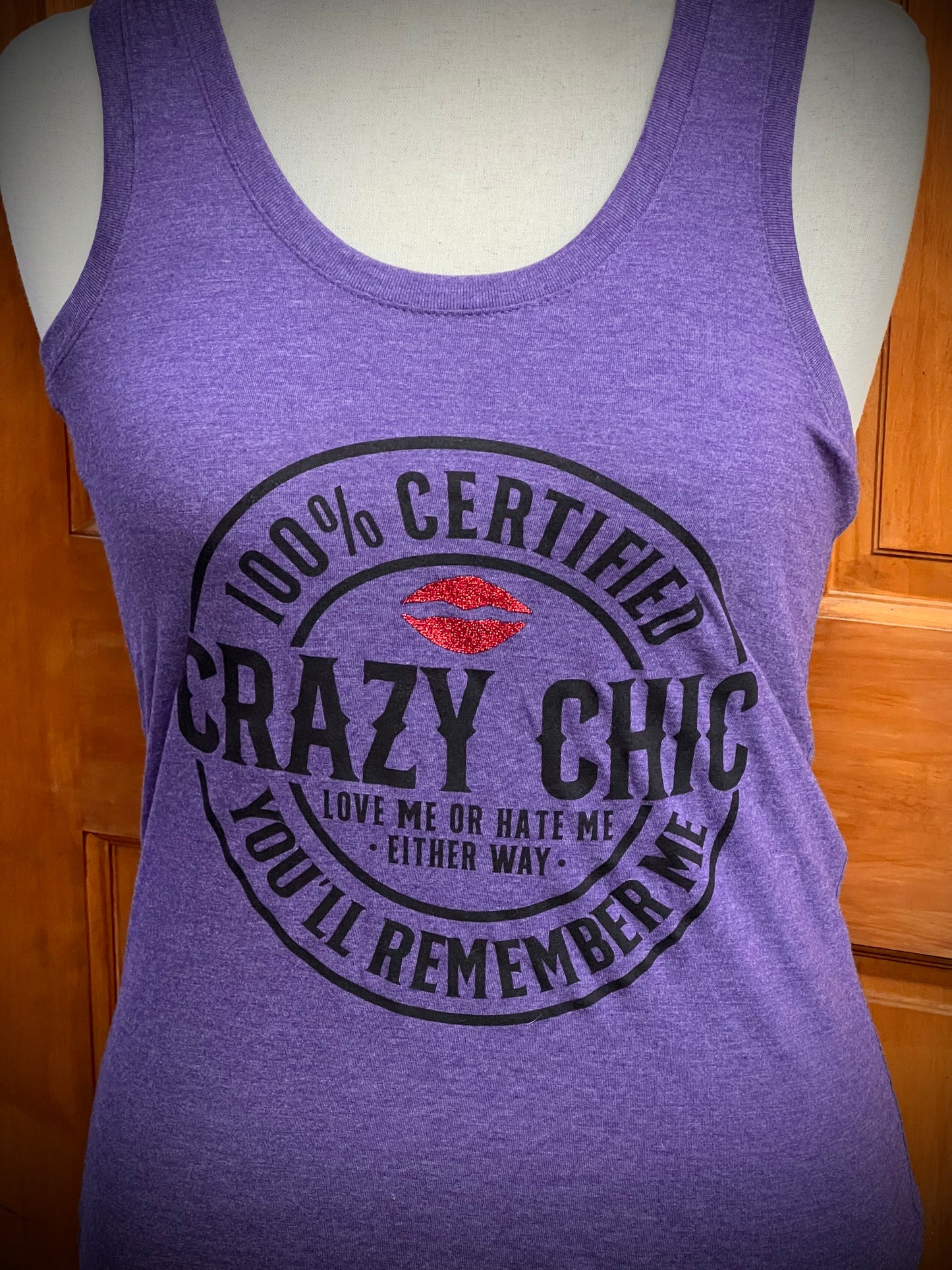 "Love me or Hate me" Circle Design - Bella Racerback Tank