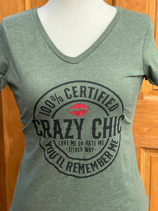 "Love me or Hate me" Circle Design - V-Neck T-Shirt